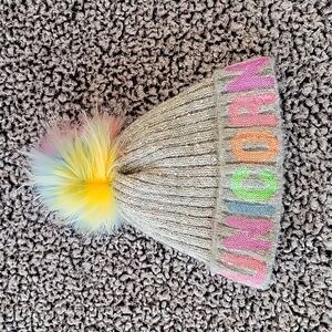 Children's Place Unicorn Pom Hat Girls L/XL